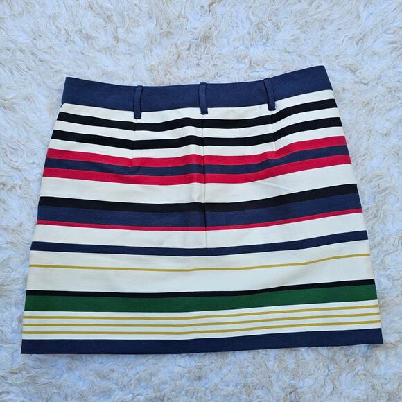 Bold Striped Mini Skirt J. Crew Size 2 Nautical Multi Stripe Primary Kidcore NWT - Picture 8 of 9